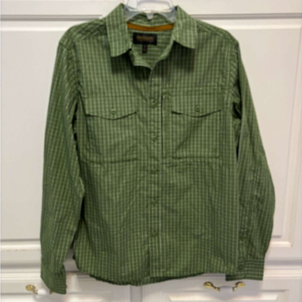 Brothers And Sons Green Plaid Long Sleeve Button Down Western Shirt Men Small